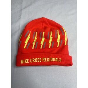 Nike Hat Beanie O/S Cross Regionals NXR Logo'd Beanie Neon Orange Yellow